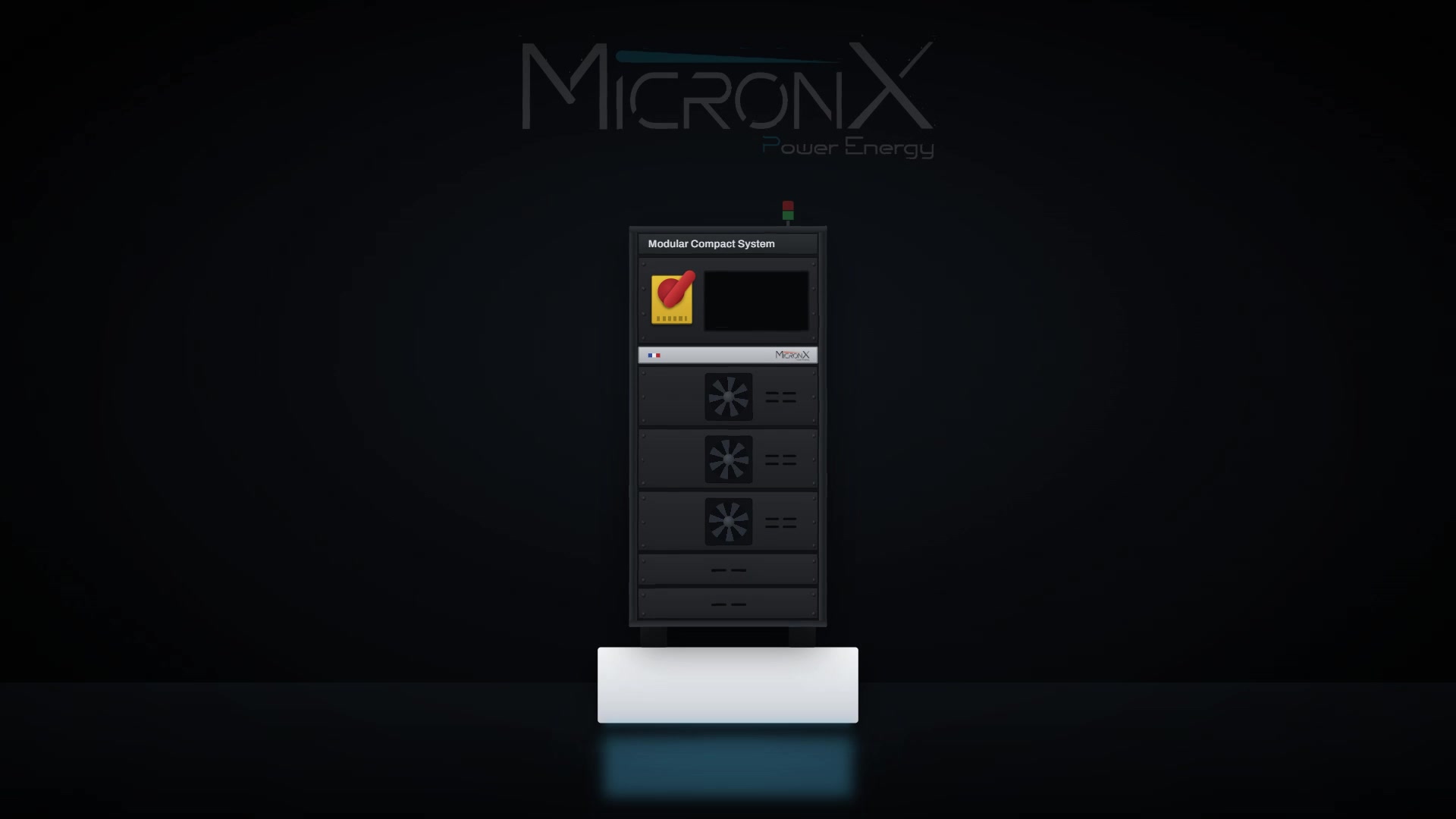 Animation de la baie modulaire MicronX en rotation